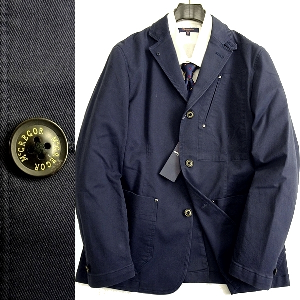 【英国製】バーバリーロンドン　2WAY ジャケット　ノバチェック　濃紺　XL 美品》バーバリーロンドン アンコンジャケット ノバチェック ウール 42