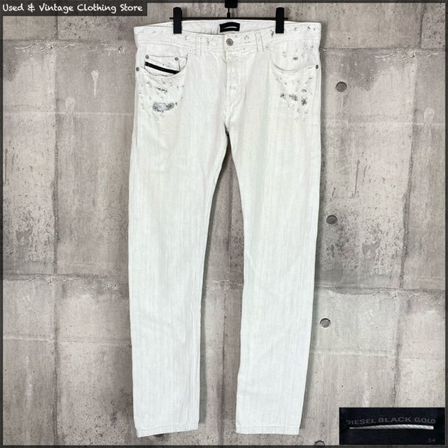 即決☆DIESEL BLACK GOLD☆W34 ダメージ加工 ジーンズ 即決☆DIESEL BLACK GOLD☆W34 ダメージ加工 ジーンズ