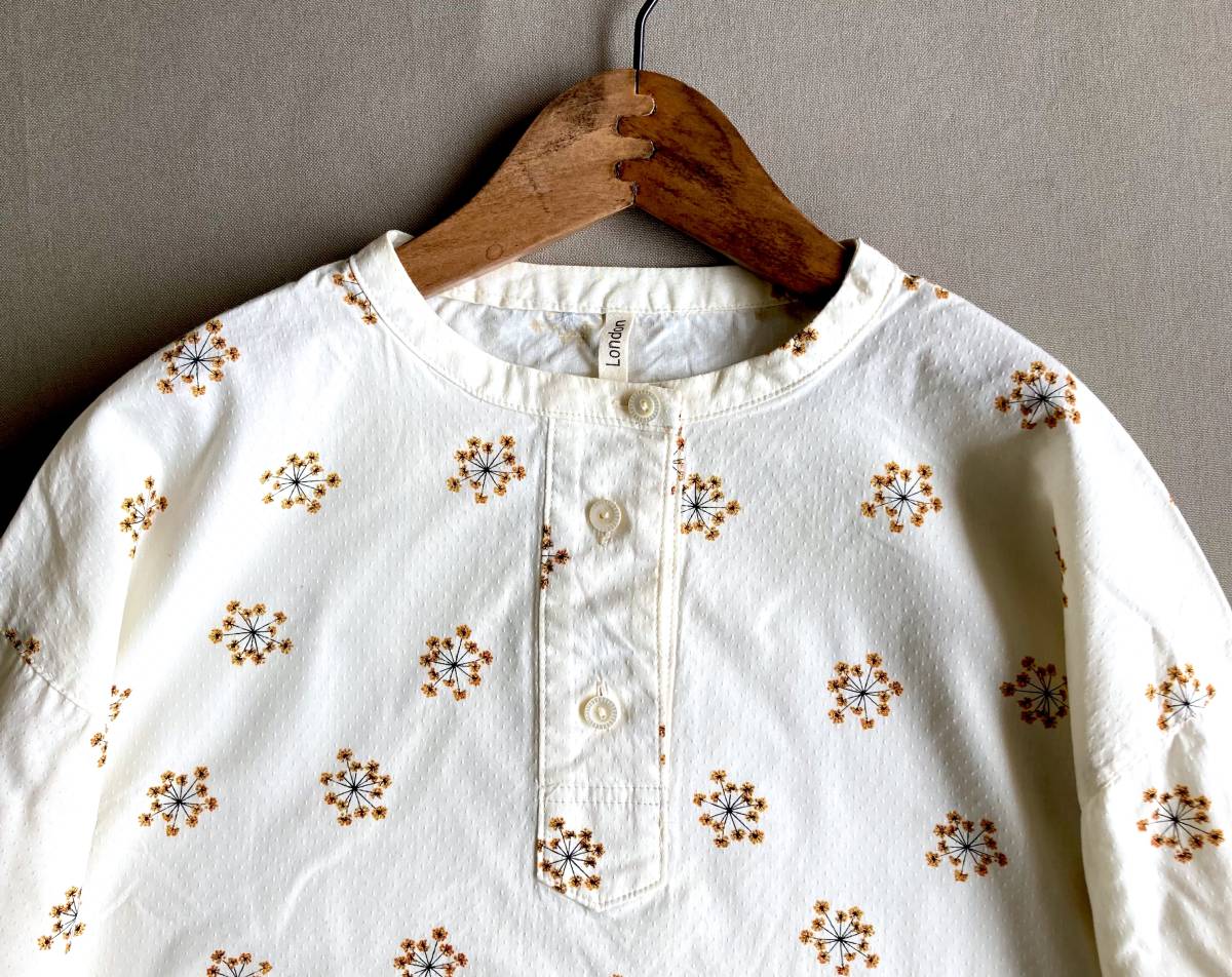 フィグロンドン fig london 刺繍 花柄 総柄 ブラウス シャツ fig 