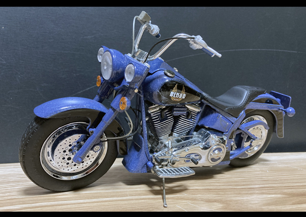 Franklin Mint Easy Rider Harley Chopper with Helmet American Flag