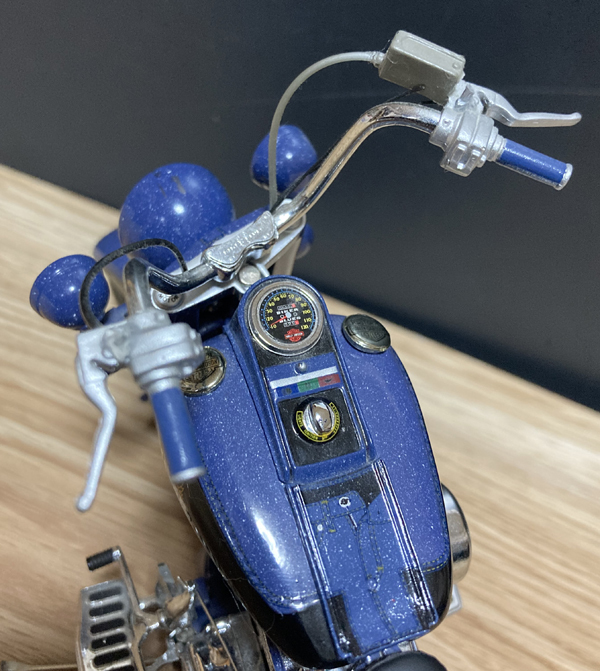 Franklin Mint Easy Rider Harley Chopper with Helmet American Flag