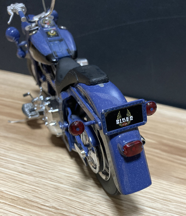 Franklin Mint Easy Rider Harley Chopper with Helmet American Flag