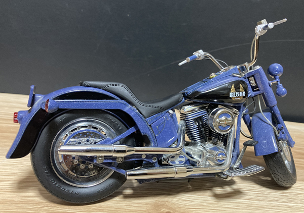 Franklin Mint Easy Rider Harley Chopper with Helmet American Flag