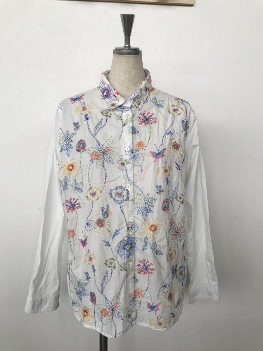新作入荷，限定SALE graniph グラニフ レディース カラフル刺繍 長袖ブラウス size F(Lサイズ)｜売買されたオークション情報、yahooの商品情報をアーカイブ公開 - オークファン Lサイズ