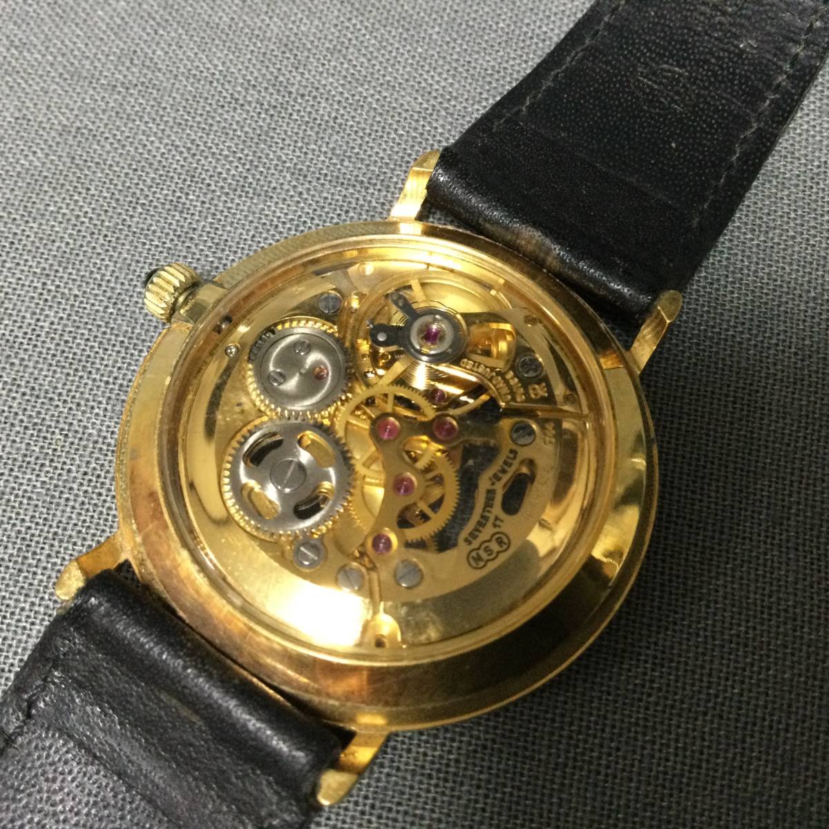 3/31 202281 BUCHERER MSR T44 17JEWELS スケルトン 手巻き 稼動 