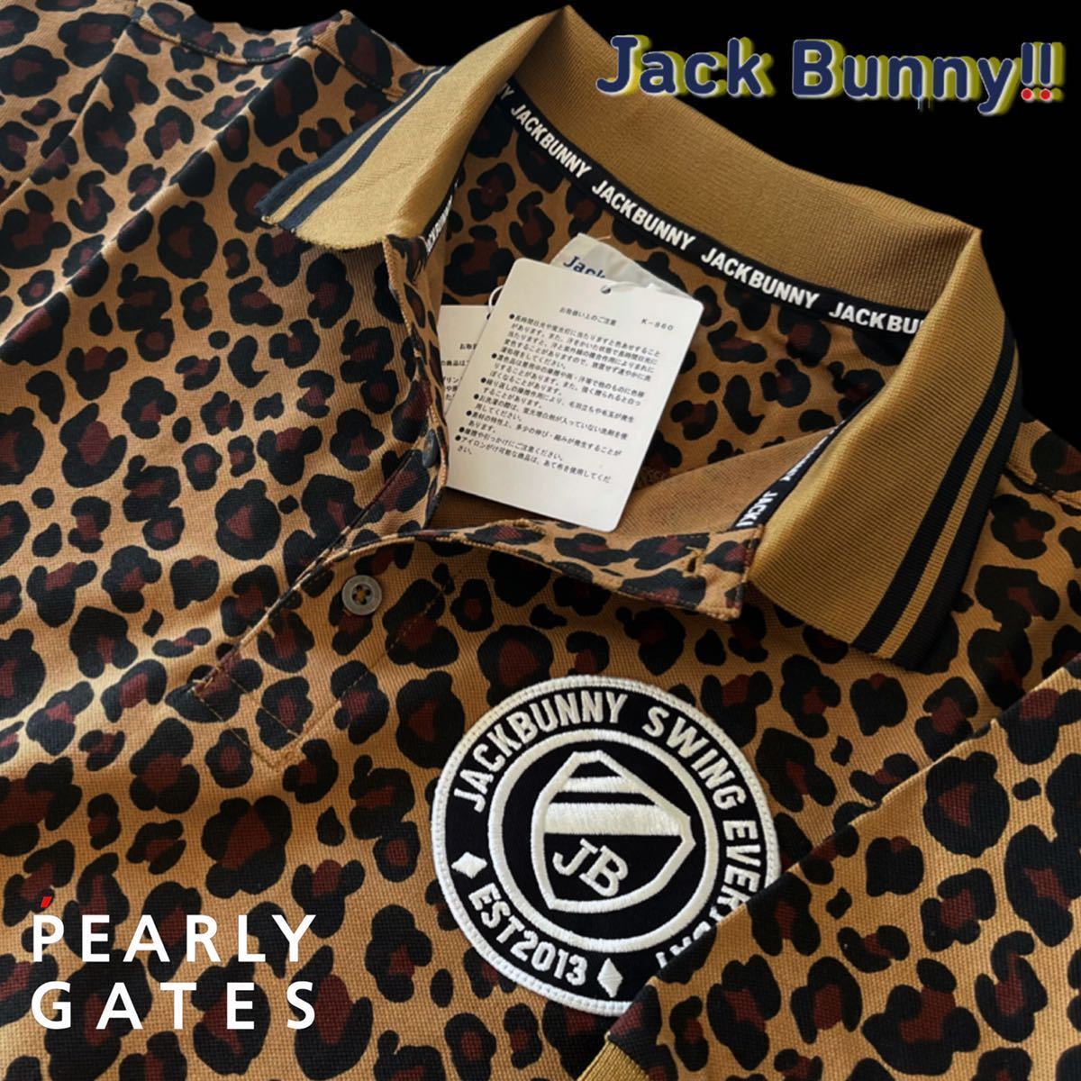  本物 26605155 PEARLY GATES パーリーゲイツ/ジャックバニー 6 サイズLL 超 ベア鹿の子 レオバードガラ 半袖ポロシャツ(パーリーゲイツ)｜売買されたオークション情報、yahooの商品情報をアーカイブ シャツ