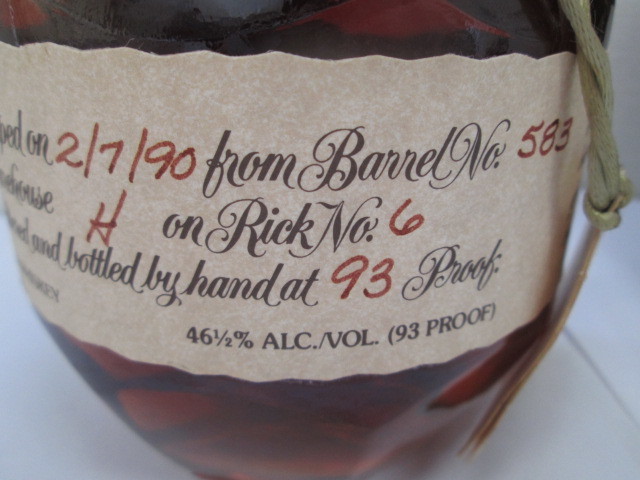 Blanton's ブラントン シングルバレル 1990 ※蝋キャップ割れ有り
