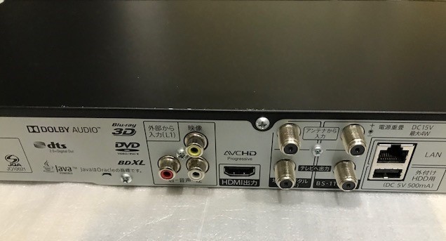 2018年製 シャープ BDレコーダー HDD/500GB / W録画 BD-NW520 メンテ