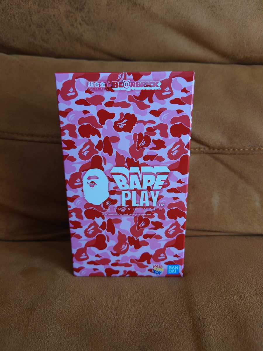新品 未開封 超合金 BE@RBRICK BAPE ABC CAMO SHARK PINK ベアブリック 