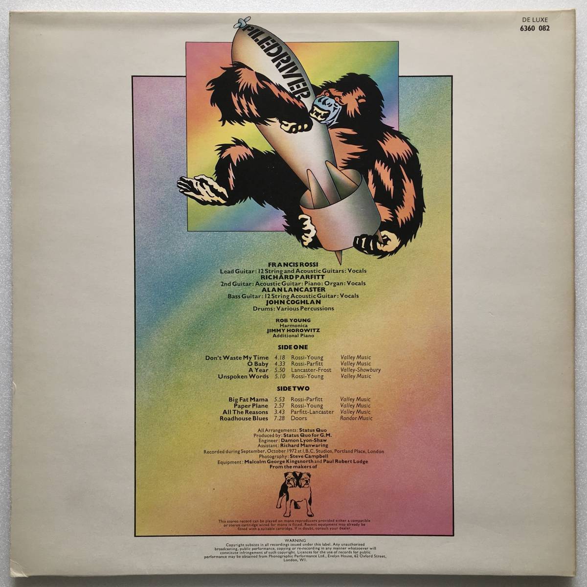 Status Quo Piledriver | UK – LP album 1st Complete (LP vinyl Vinyl