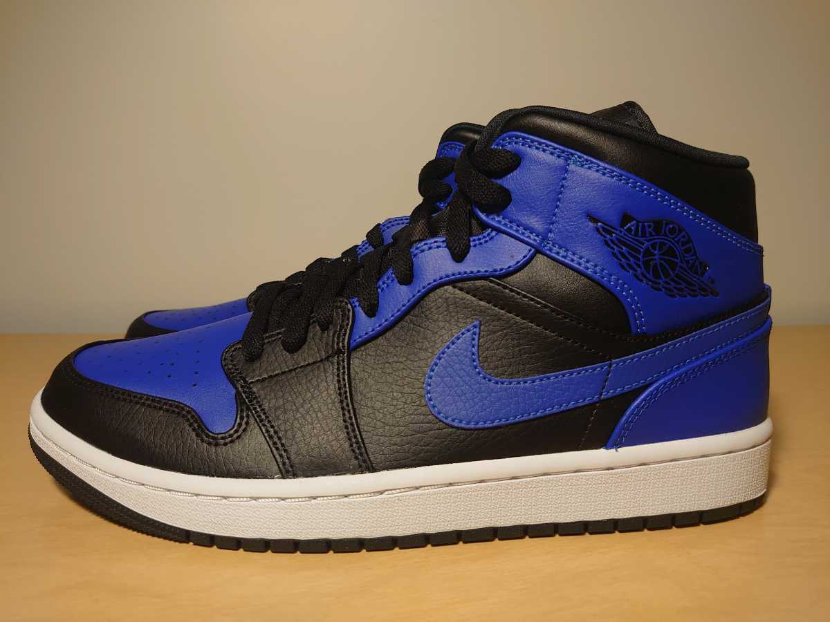 新品27cm☆エアジョーダン1 ミッド 黒青【NIKE AIR JORDAN 1 MID HYPER 