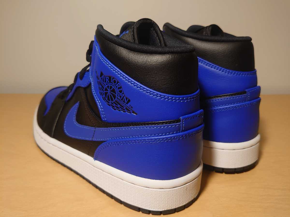 新品27cm☆エアジョーダン1 ミッド 黒青【NIKE AIR JORDAN 1 MID HYPER 