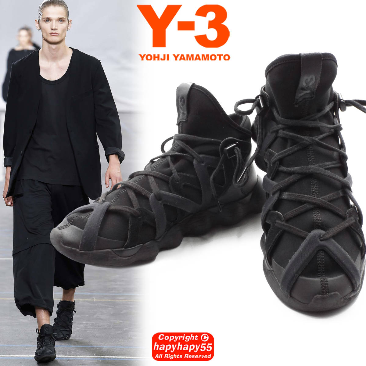 希少□Y-3 KYUJO HIGH スニーカー 定価5.4万◇ワイスリー ミッド 