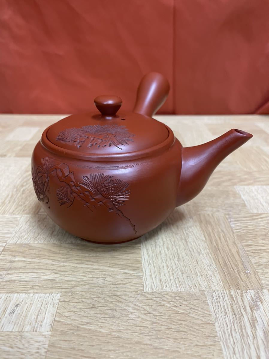 常滑焼 - 陶元謹製常滑焼朱泥≪茶入茶心壺茶壷