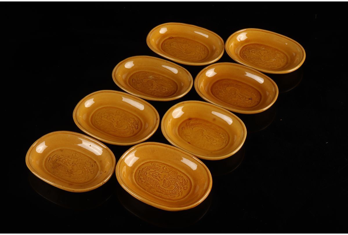 新作，お得 珉平焼 民平焼 淡路島 3枚 小皿 小判形