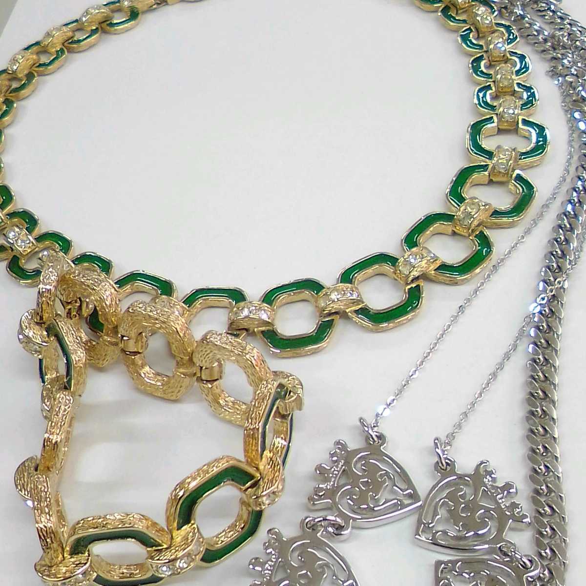 ○ユ8541S◎ゴールド・シルバーカラー ネックレス・ブレスレット 