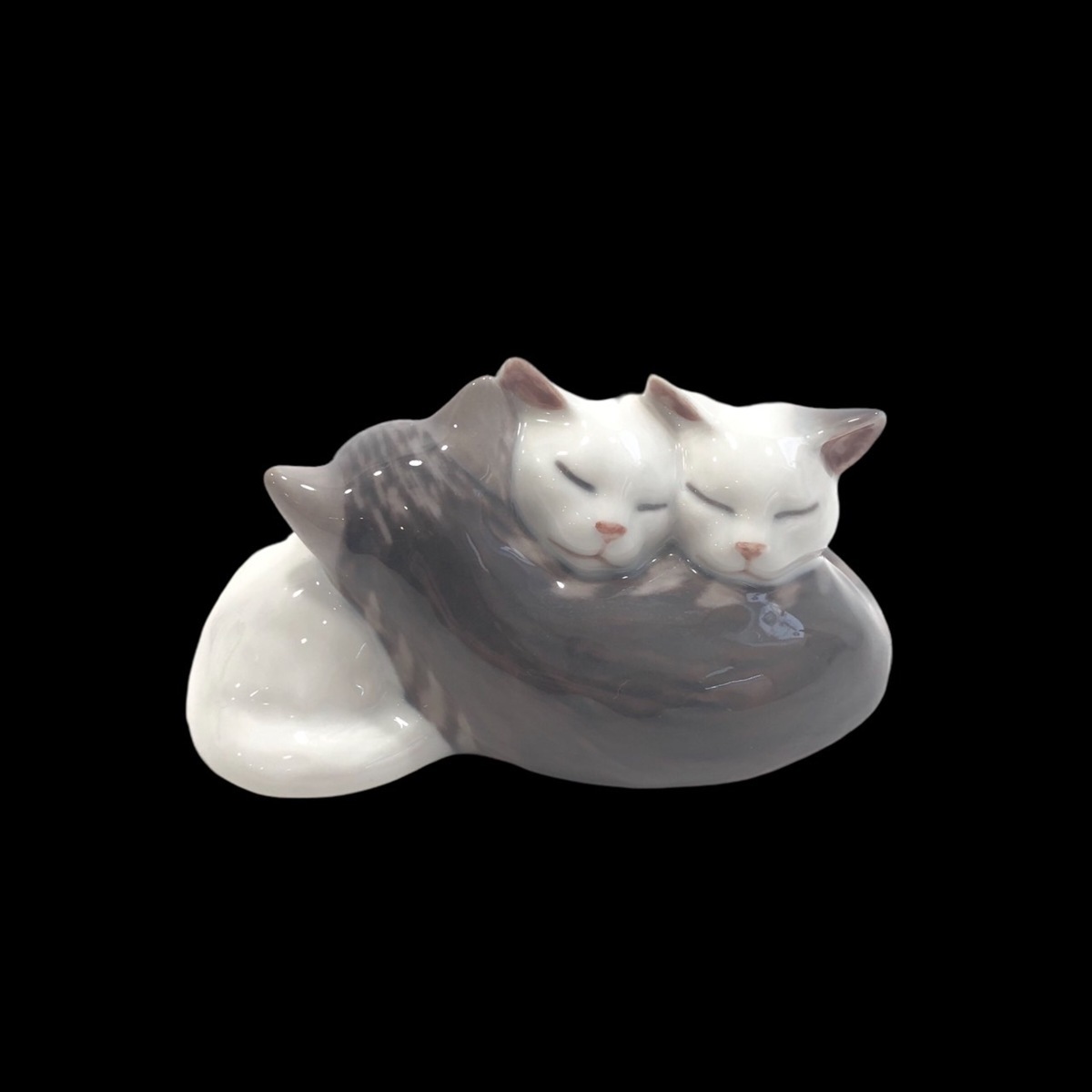 陶器 フィギュリン 眠り猫 n5514○ロイヤルコペンハーゲン 0 人形
