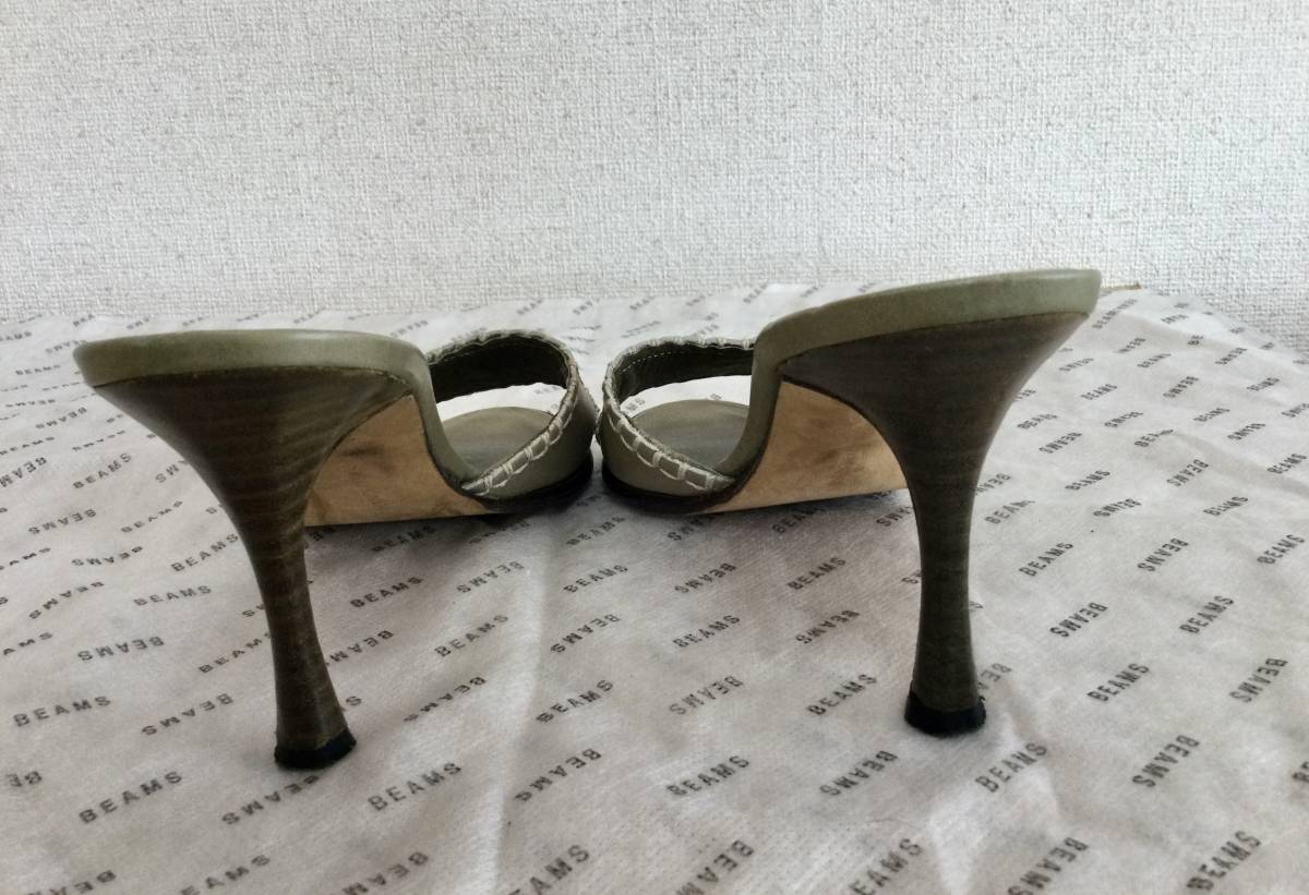 マノロブラニク MANOLO BLAHNIK ミュール サンダル ピンヒール 361/2 