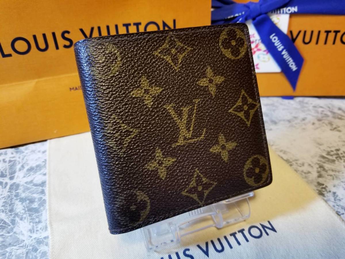 良品】ルイヴィトン モノグラム ポルトカルト クレディ 二つ折り財布 