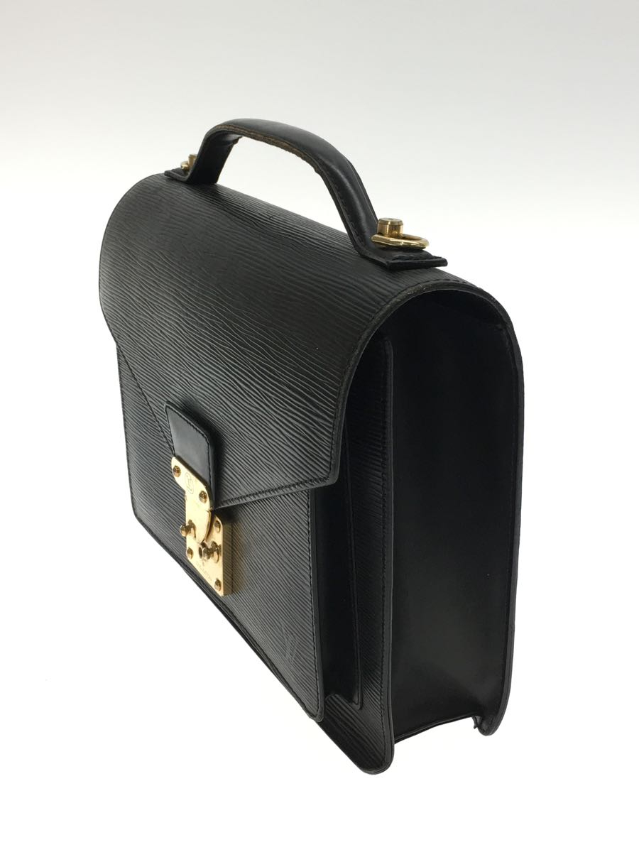 LOUIS VUITTON◆モンソー_エピ/ハンドバッグ/レザー/BLK/ショルダー欠品/M52122/SR0948/ LOUIS VUITTON モンソー Louis 割引クーポン購入 ブラック