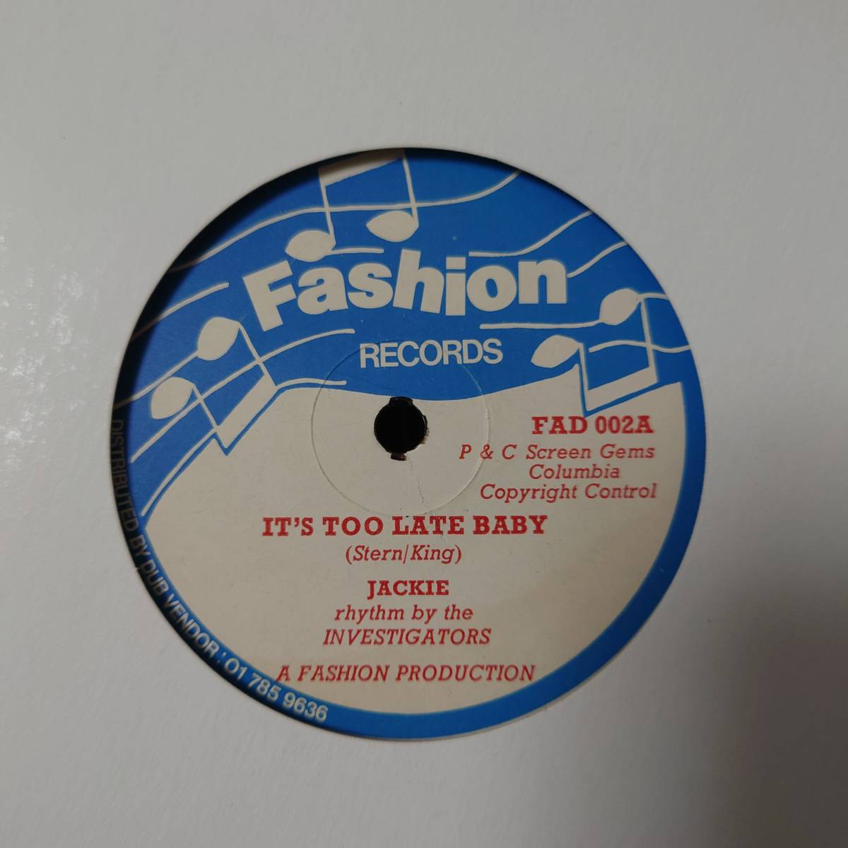 【高品質，爆買い】 レア Jackie - It's Too Late Baby // Fashion 12inch / Lovers / Jacky(レゲエ)｜売買されたオークション情報、yahooの商品情報をアーカイブ公開 - オークファン レゲエ