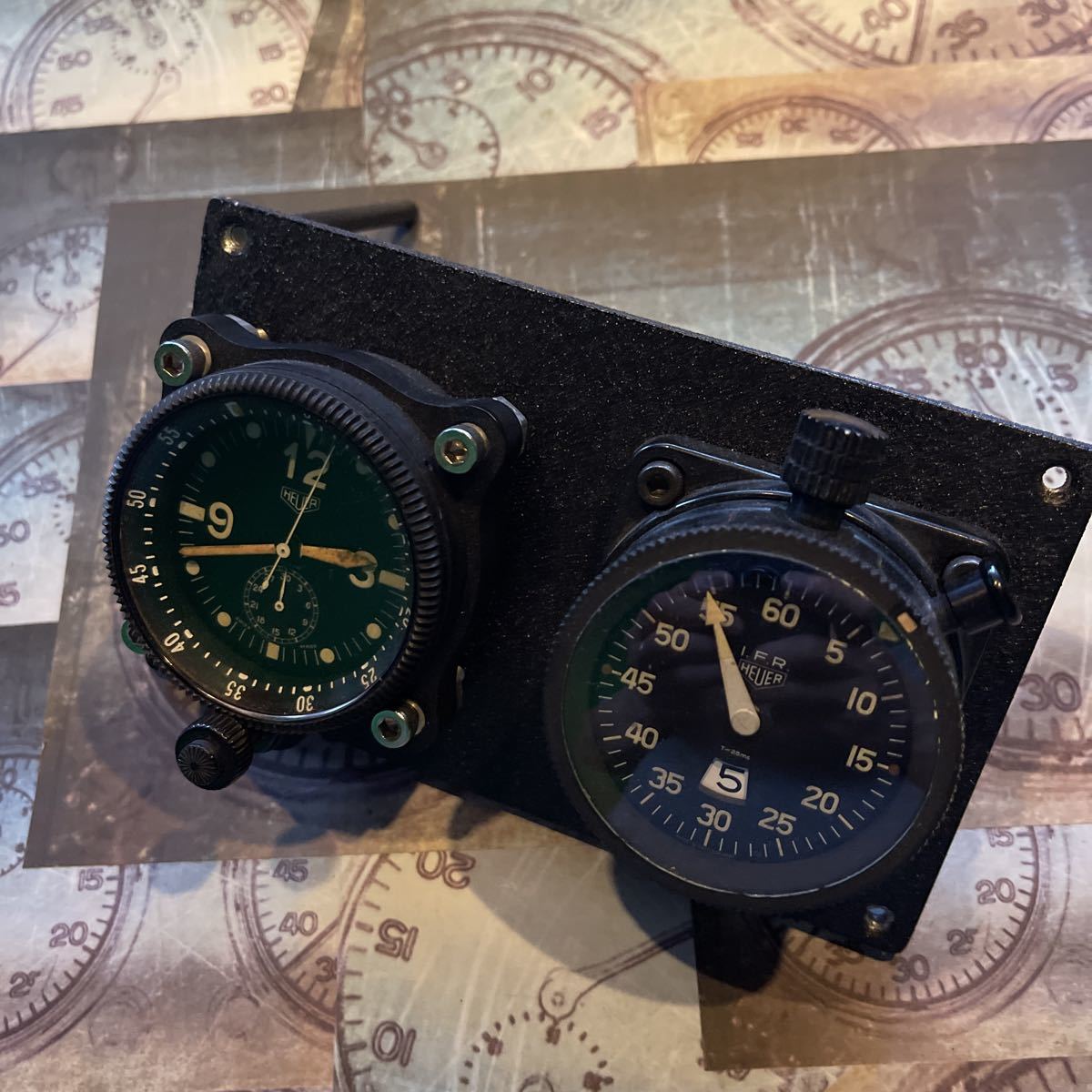 HEUER ストップウォッチ AIRCRAFT Chronograph 航空時計 手巻き 