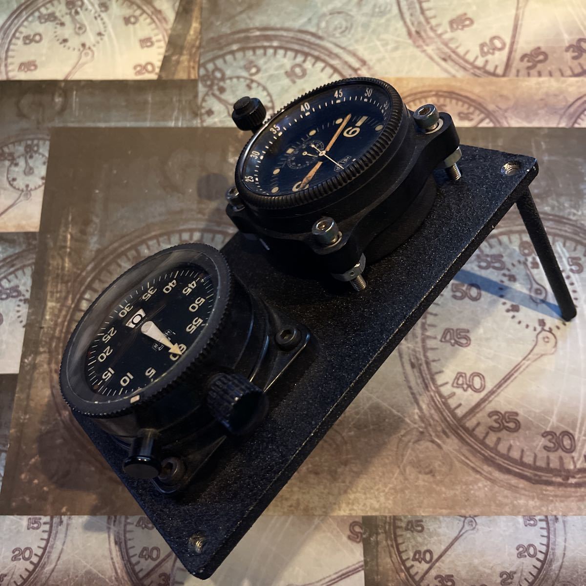HEUER ストップウォッチ AIRCRAFT Chronograph 航空時計 手巻き 