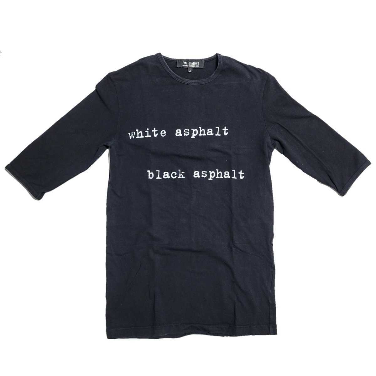 2003ss raf simons CONSUMED WHITE/BLACK ASPHALT SHIRT TOP 消費者期