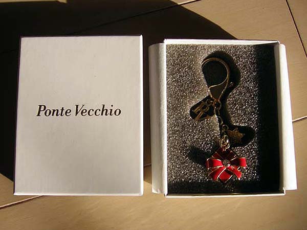 Ponte Vecchio ポンテヴェキオの赤リボンBOXキ-フォルダ-/非売品_1