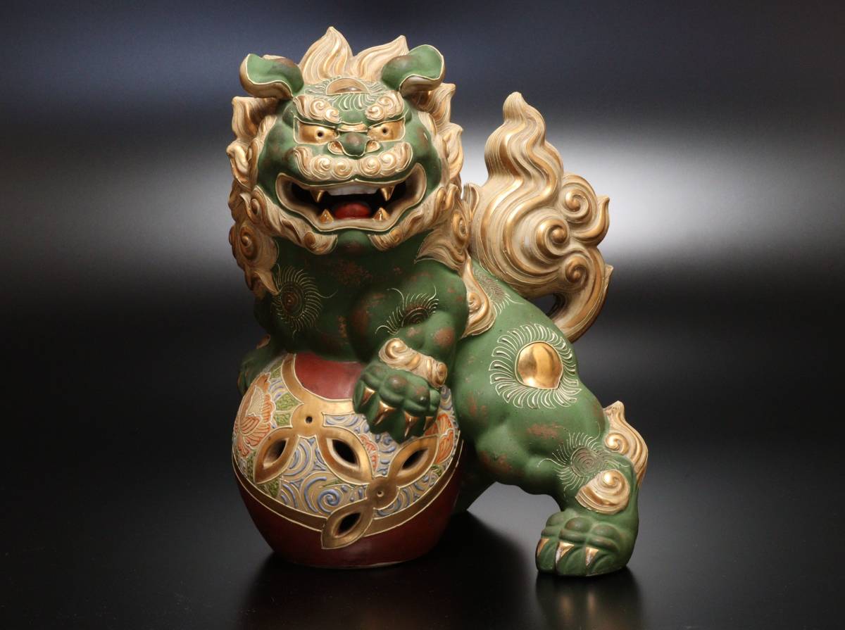 獅子 九谷焼き K304 九谷焼 獅子 置物 獅子 九谷焼 2026年最新Yahoo!オークション