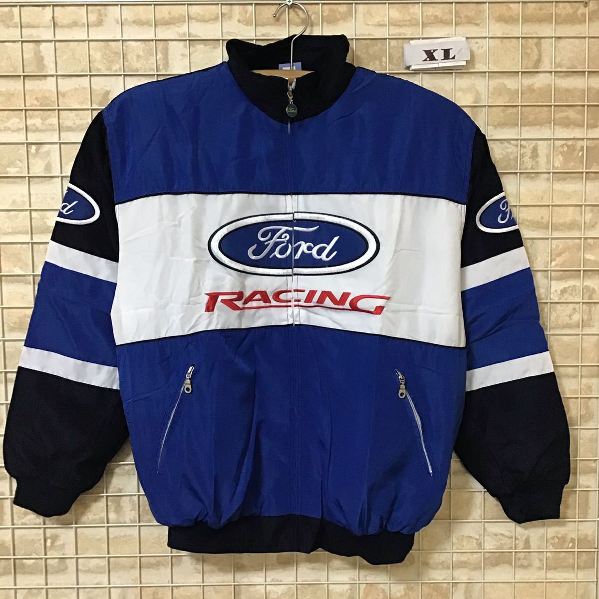 73158♂♀：GEORGIA ジョージア スタジャン 羊革 レザ ブルゾン 非売品 