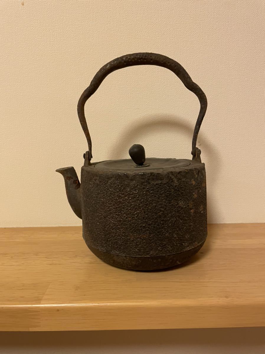 鉄瓶　骨董　茶道具　煎茶 鉄瓶 煎茶道具 茶道具 急須 南部鉄器 時代物 | 北鳳堂 盛岡 0 鉄 有坂