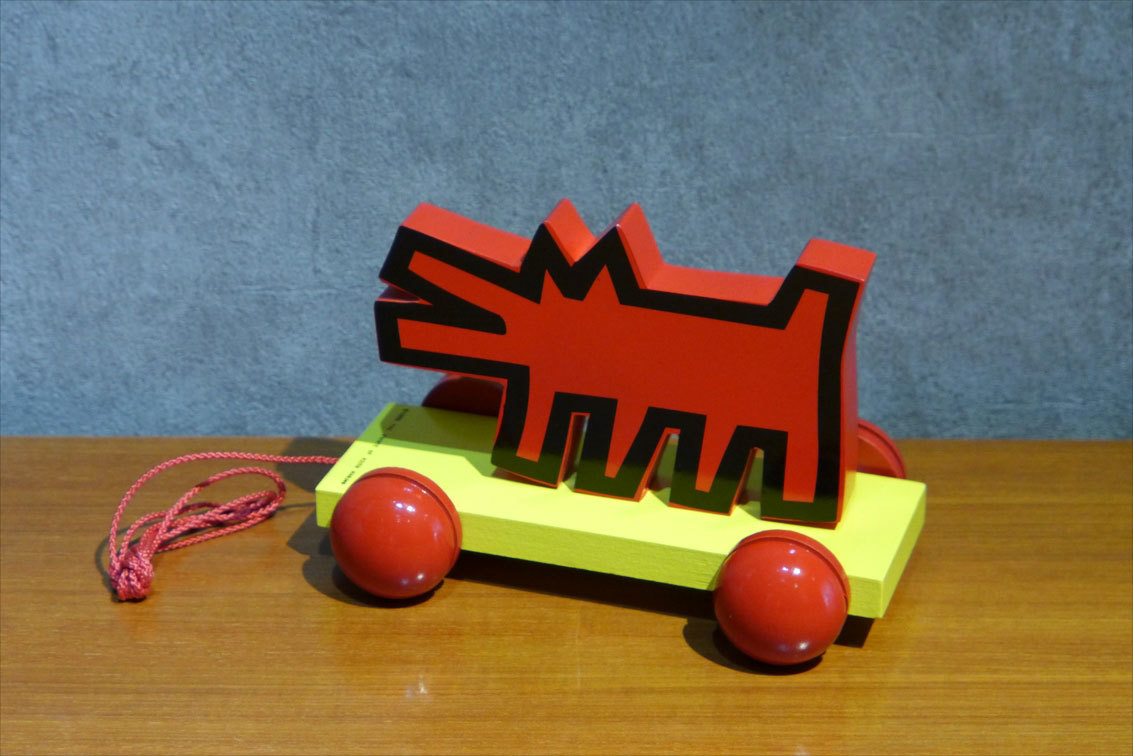 キースヘリング 手引き車 KEITH HARING キースヘリング 木製 手引き車 検/インテリアおもちゃ