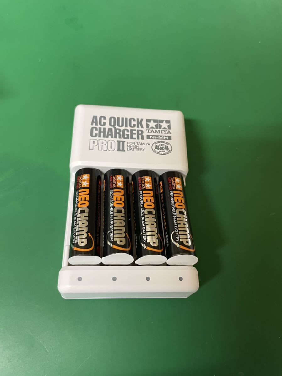 タミヤ ミニ四駆 単3形ニッケル水素電池 : barchetta ネオチャンプ4本と急速充電器P 単3形ニッケル水素電池ネオチャンプ(4本 - 単3形ニッケル水素電池ネオチャンプ(4本)と急速 充電器 TAMIYA タミヤミニ四駆 ネオチャンプ(4本)と急速充電器PROII 単3形 ミニ四駆バッテリー GP.420