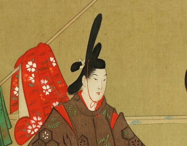 1366□宮川長春 名品 細密 肉筆浮世絵人物図 古筆了悦極め書き 絹本