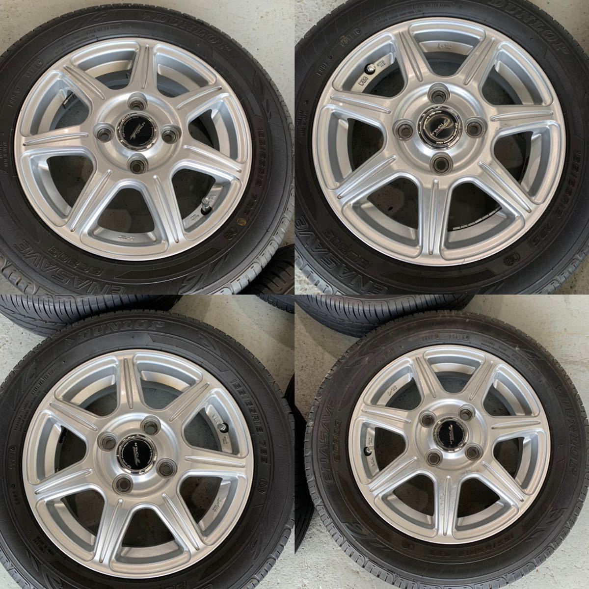 アルミホイール 夏タイヤ 13インチ 155/65R13 4本セット ダンロップ 