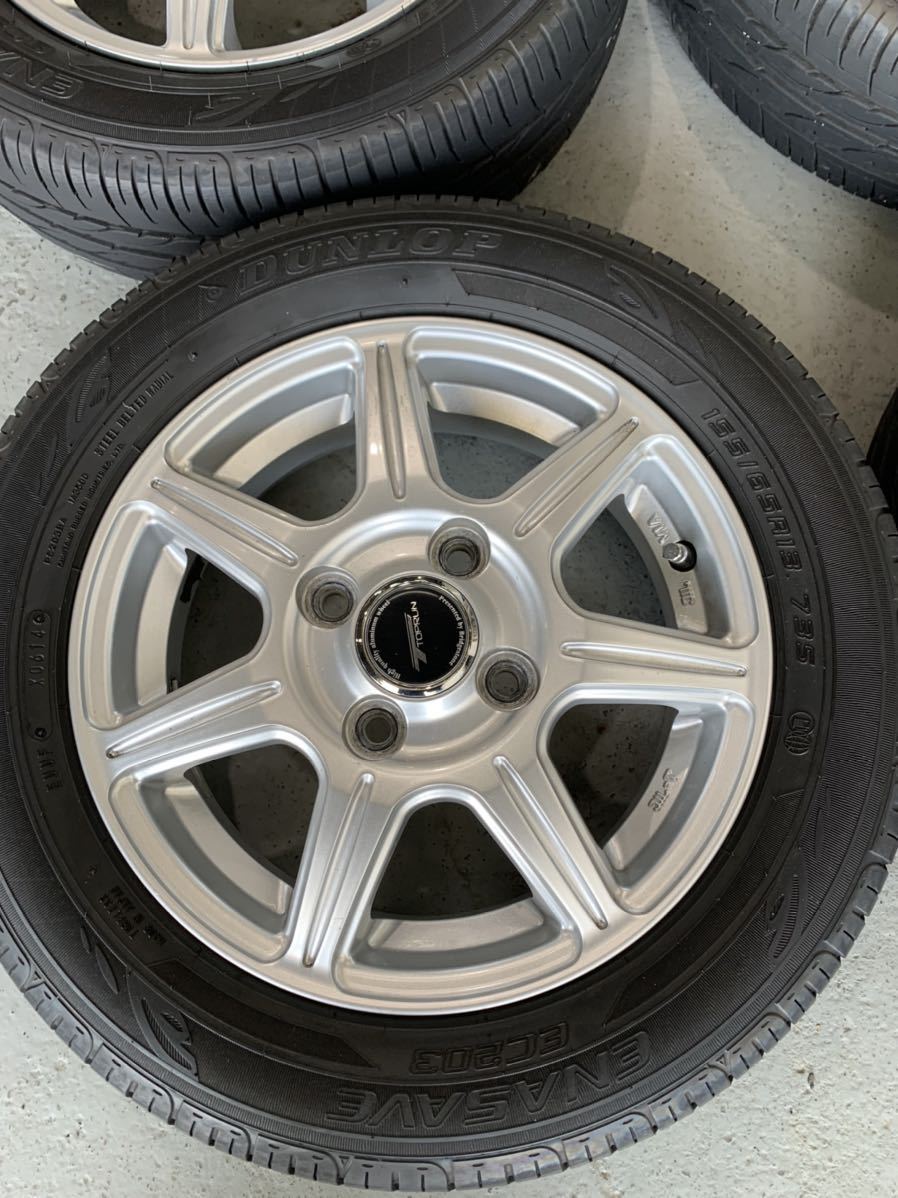 アルミホイール 夏タイヤ 13インチ 155/65R13 4本セット ダンロップ 