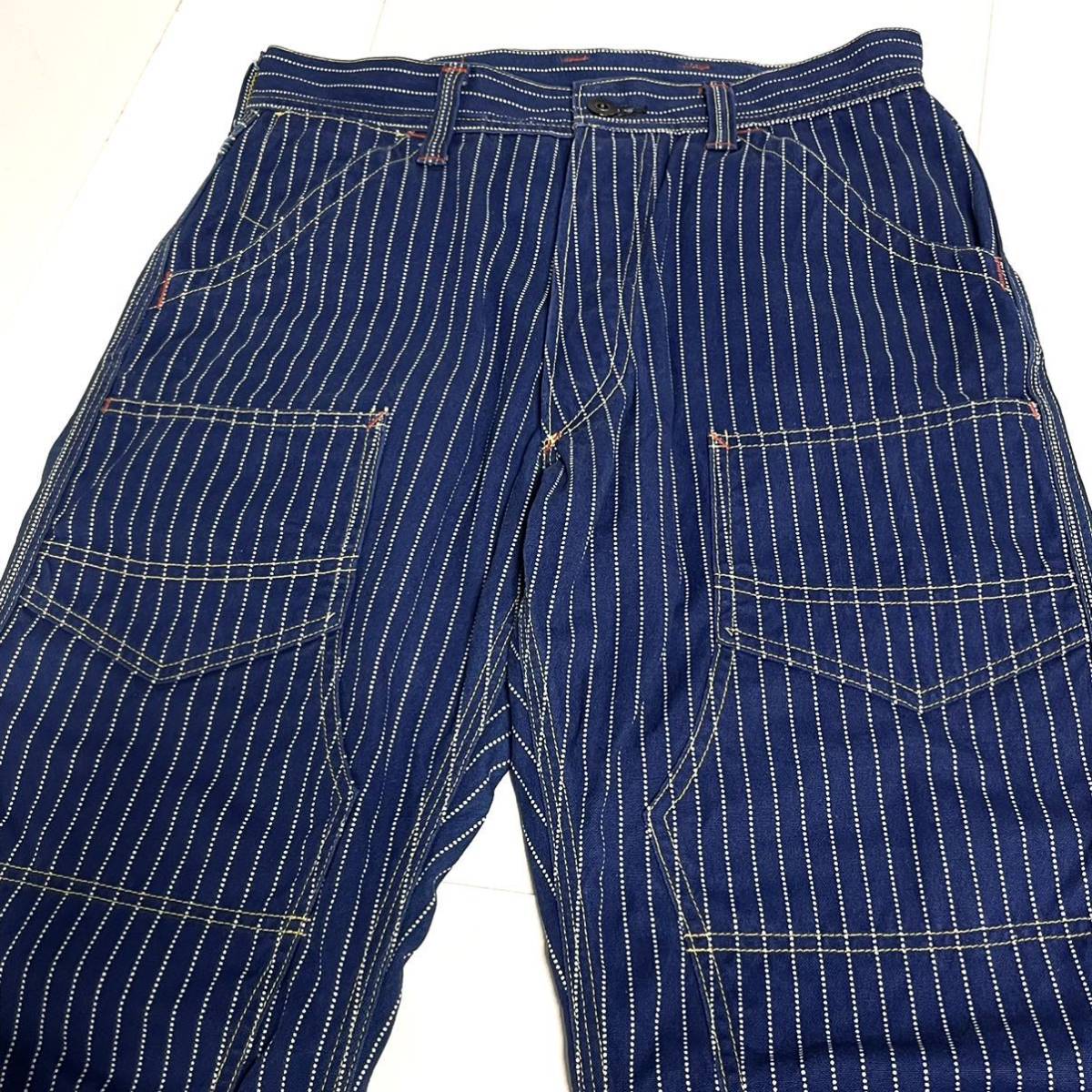 FREEWHEELERS デリックマン ウォバッシュストライプ ワークパンツ 美品 