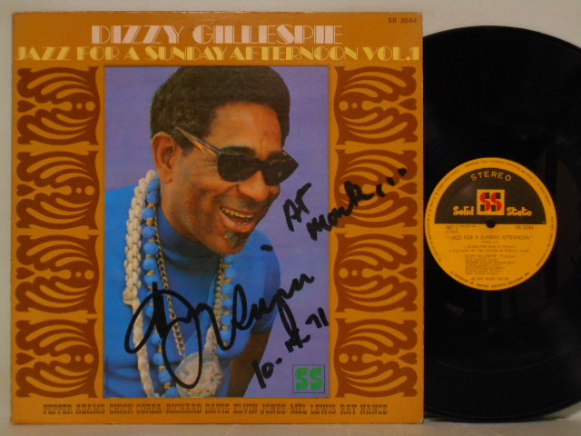 格安，新作 直筆サイン付 / DIZZY GILLESPIE ディジー ガレスピー / ジャズ フォー ア サンデイ アフターヌーン 国内アナログ盤LP(ジャズ一般)｜売買されたオークション情報、yahooの商品情報をアーカイブ公開 ジャズ一般