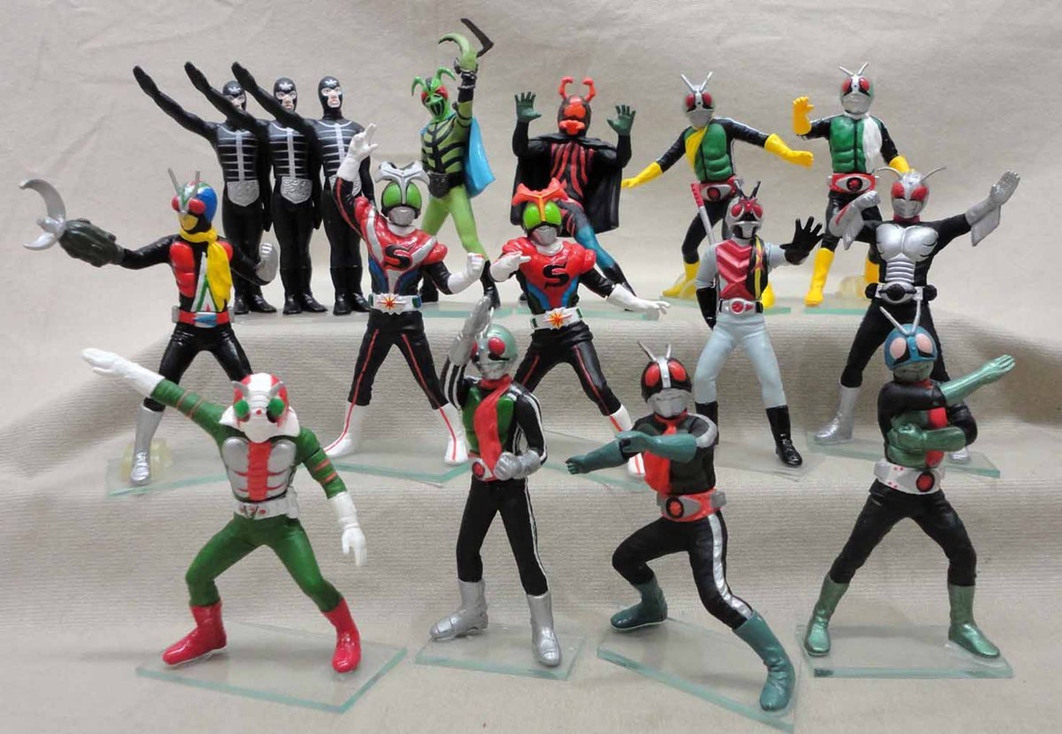 HG 仮面ライダー 昭和系 たくさんセット 怪人 ショッカー軍団 台座付き 
