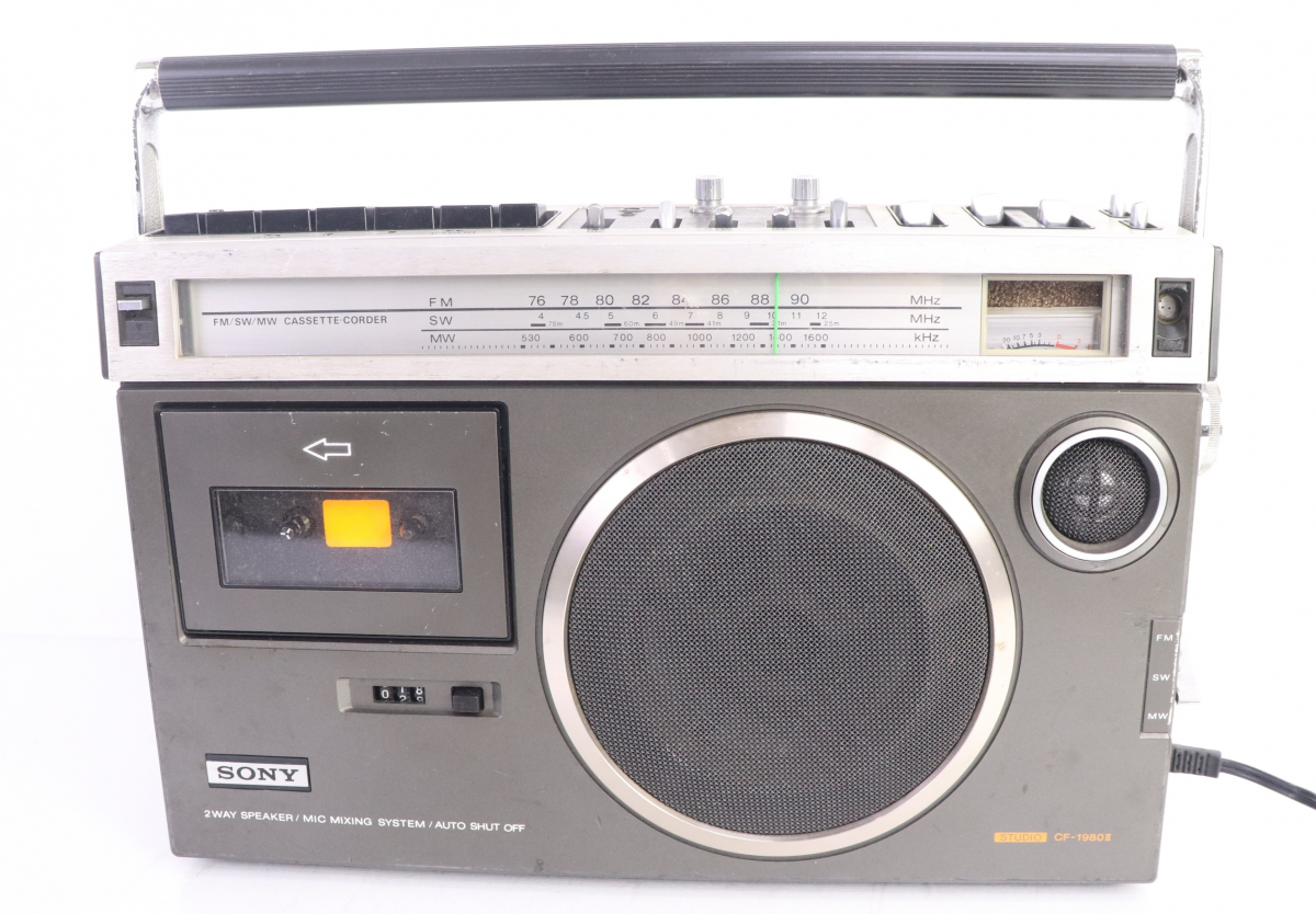 ト葛】 SONY ソニー CF-1980 ラジオカセットレコーダー ラジカセ