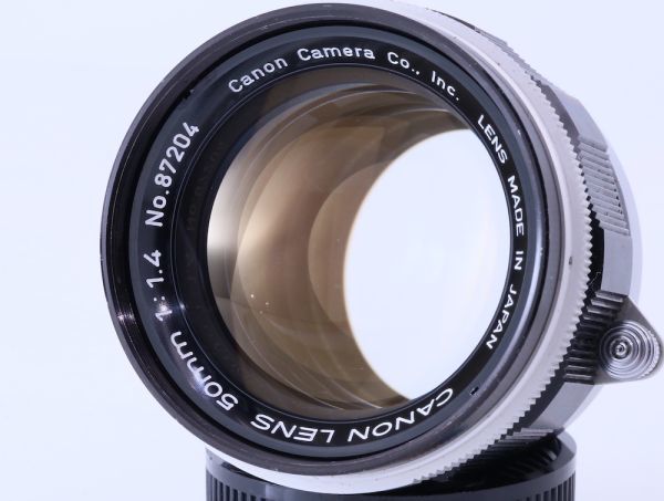 良品 Canon 50mm F/1.4 ライカL39レンズ、純正フード、フィルター付 50mm CANON F1.4 Antiquary(アンティクアリィ) f1.5 ライカスクリューマウント