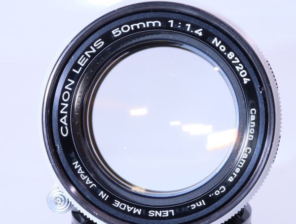 良品 Canon 50mm F/1.4 ライカL39レンズ、純正フード、フィルター付 50mm CANON F1.4 Antiquary(アンティクアリィ) f1.5 ライカスクリューマウント