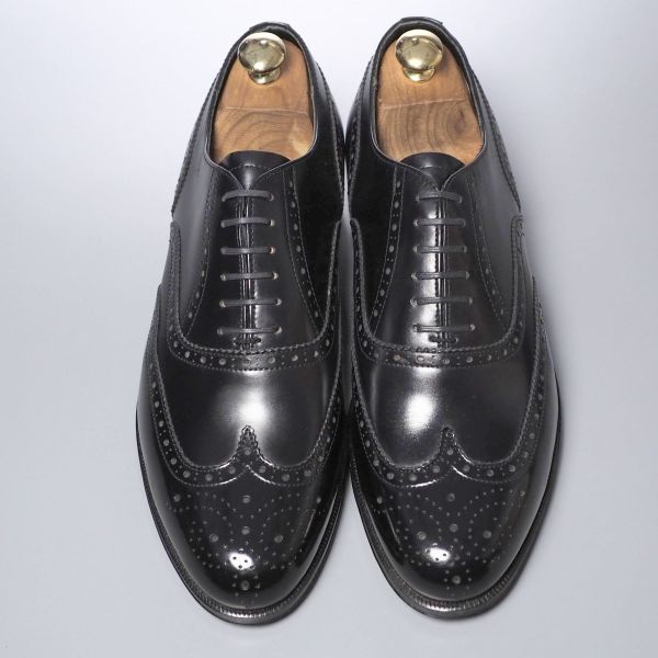 MD7032//未使用*フットジョイ/footjoy*メンズ/ウイングチップ/フルブローグ/レザーシューズ/革靴/黒/ブラック BOA フューエル フットジョイ（FOOT PROVENCE JUNIOR 0