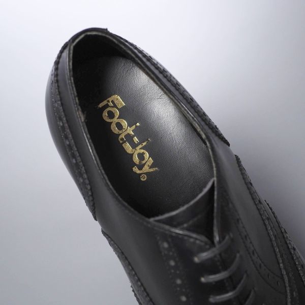 MD7032//未使用*フットジョイ/footjoy*メンズ/ウイングチップ/フルブローグ/レザーシューズ/革靴/黒/ブラック BOA フューエル フットジョイ（FOOT PROVENCE JUNIOR 0