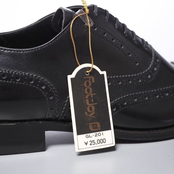 MD7032//未使用*フットジョイ/footjoy*メンズ/ウイングチップ/フルブローグ/レザーシューズ/革靴/黒/ブラック BOA フューエル フットジョイ（FOOT PROVENCE JUNIOR 0