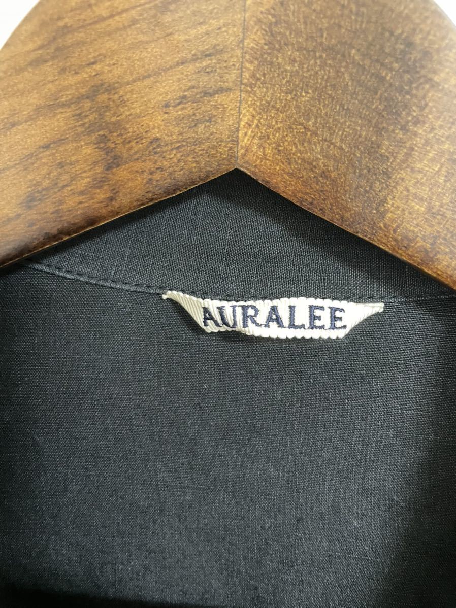AURALEE オーラリー リネン ミリタリー ジャケット ブラック m程度 bdu