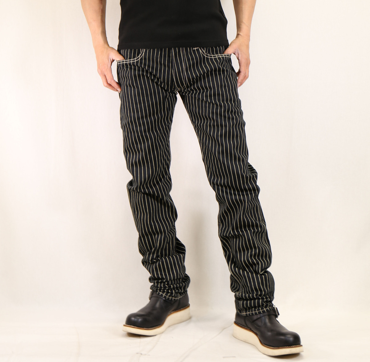【お買い得，大得価】 VANSON LEATHERS 定価15800 5ポケットパンツ NVBL-703 WABASH 36インチ(W36～)｜売買されたオークション情報、yahooの商品情報をアーカイブ公開 - オークファン W36～
