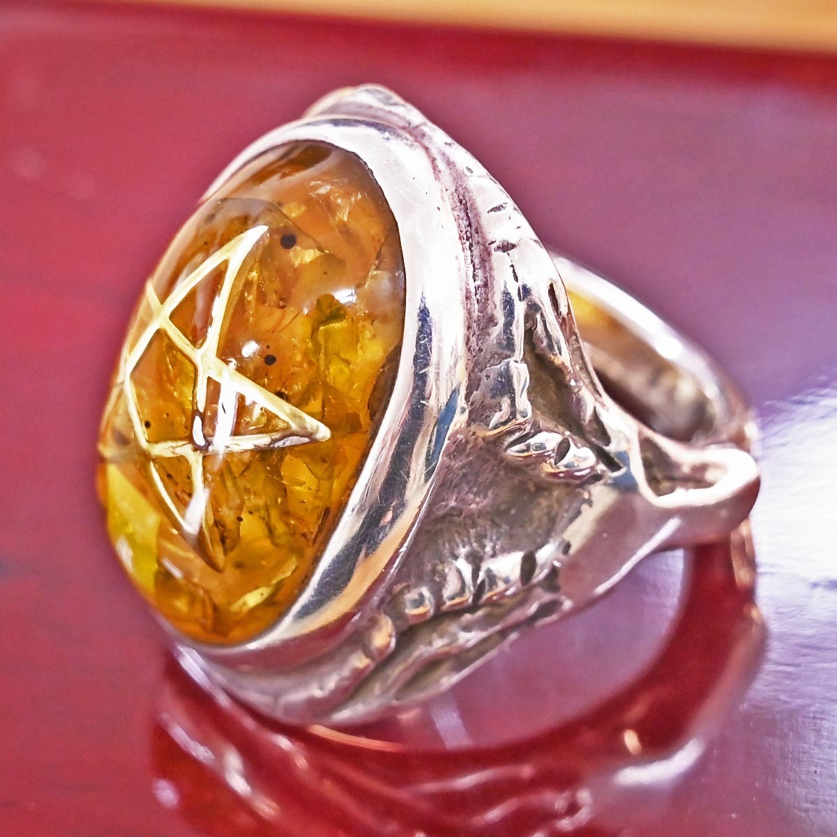 本物 極上品 アレックスストリーター 五芒星 エンジェルハート リング  