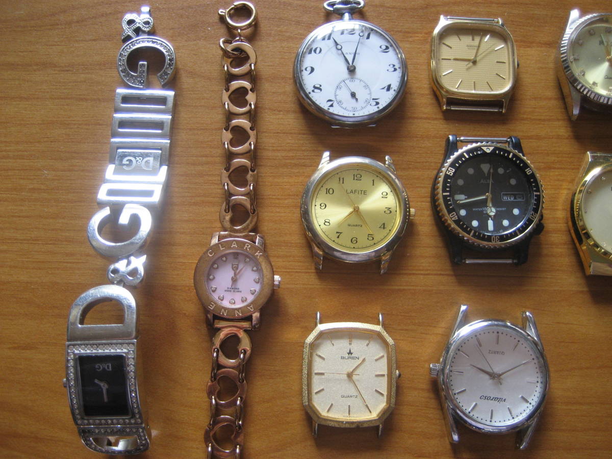 完全ジャンク腕時計 34個まとめ売り SEIKO CITIZEN CASIO ALBA 